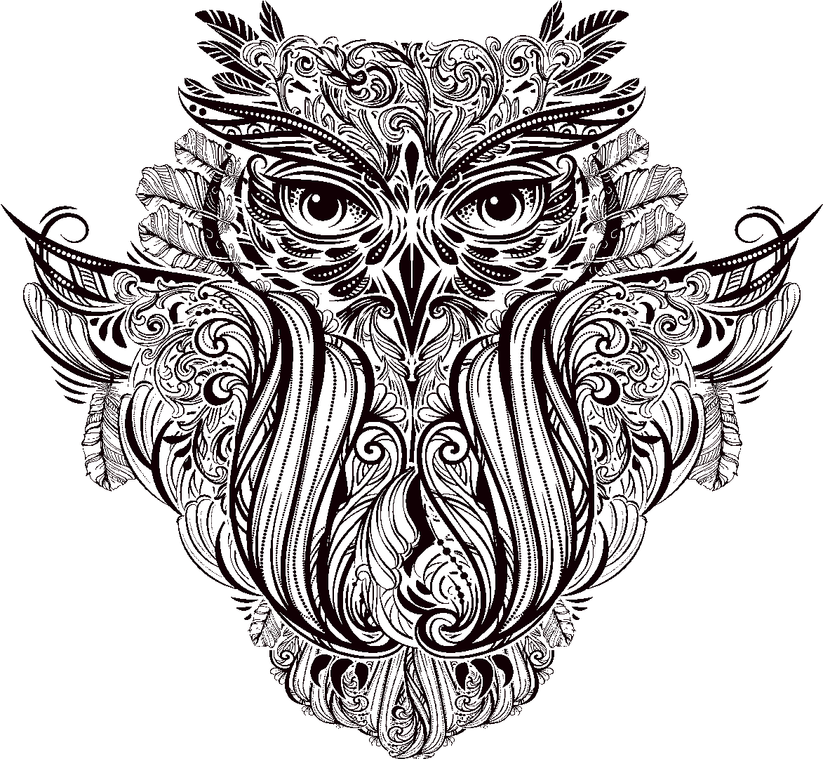 Sticker Boheme Hibou Ambiance Sticker Col Inc Sand - Vector Graphics (1200x1200), Png Download