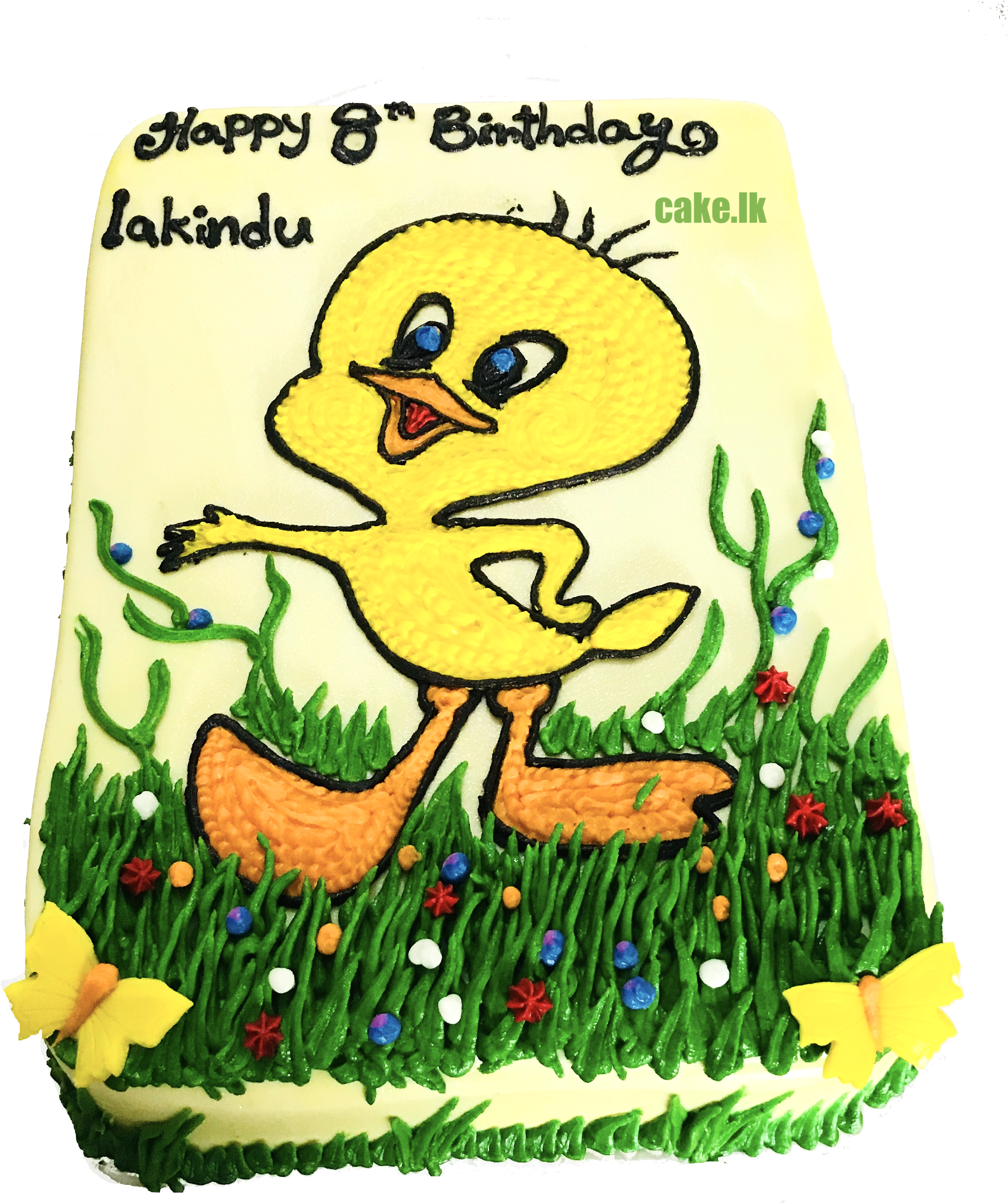 Tweety Cake - Cake (2249x2716), Png Download