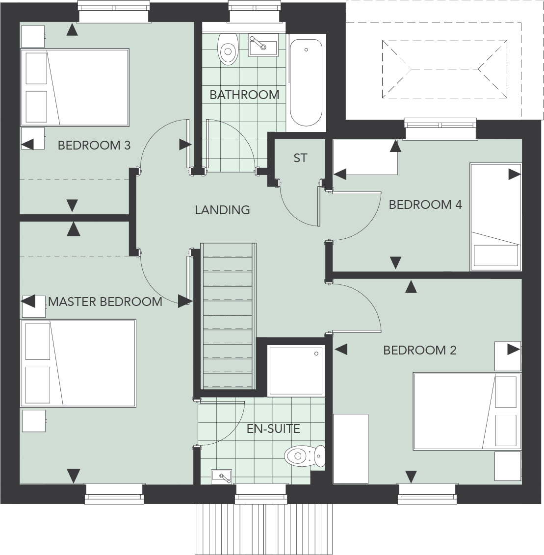 First Floor - Floor Plan (1109x1132), Png Download