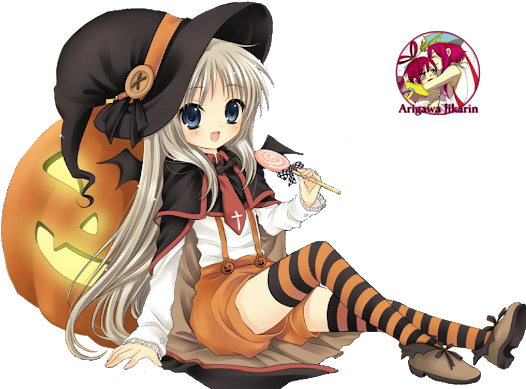 Photo - Halloween Anime Transparent (530x398), Png Download