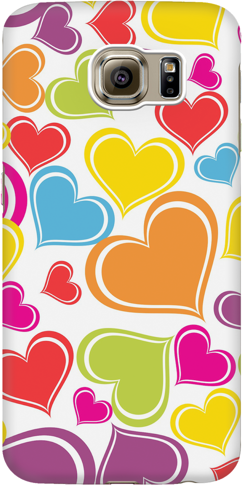 Cute Rainbow Hearts Phone Case - Paper (1024x1024), Png Download