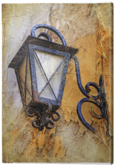 Old Lantern- Artistic Vintage Picture Canvas Print - Painting (400x400), Png Download
