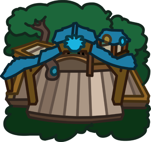 Blue Puffle Tree House Icon - Cartoon (509x479), Png Download