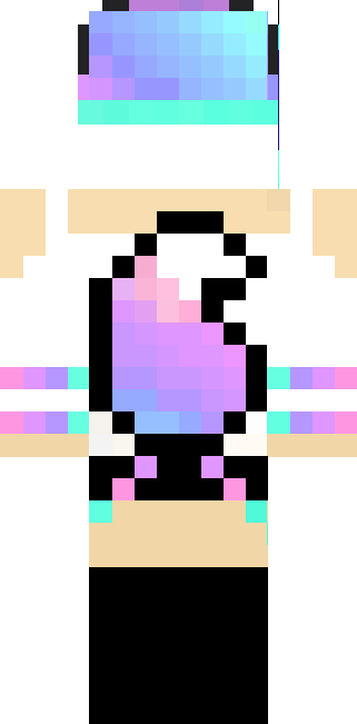 Minecraft Girl Gamer Skin (321x651), Png Download