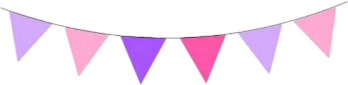 Freetoedit Banner Pink Purple Guirnalda - Black White And Blue Bunting (693x240), Png Download