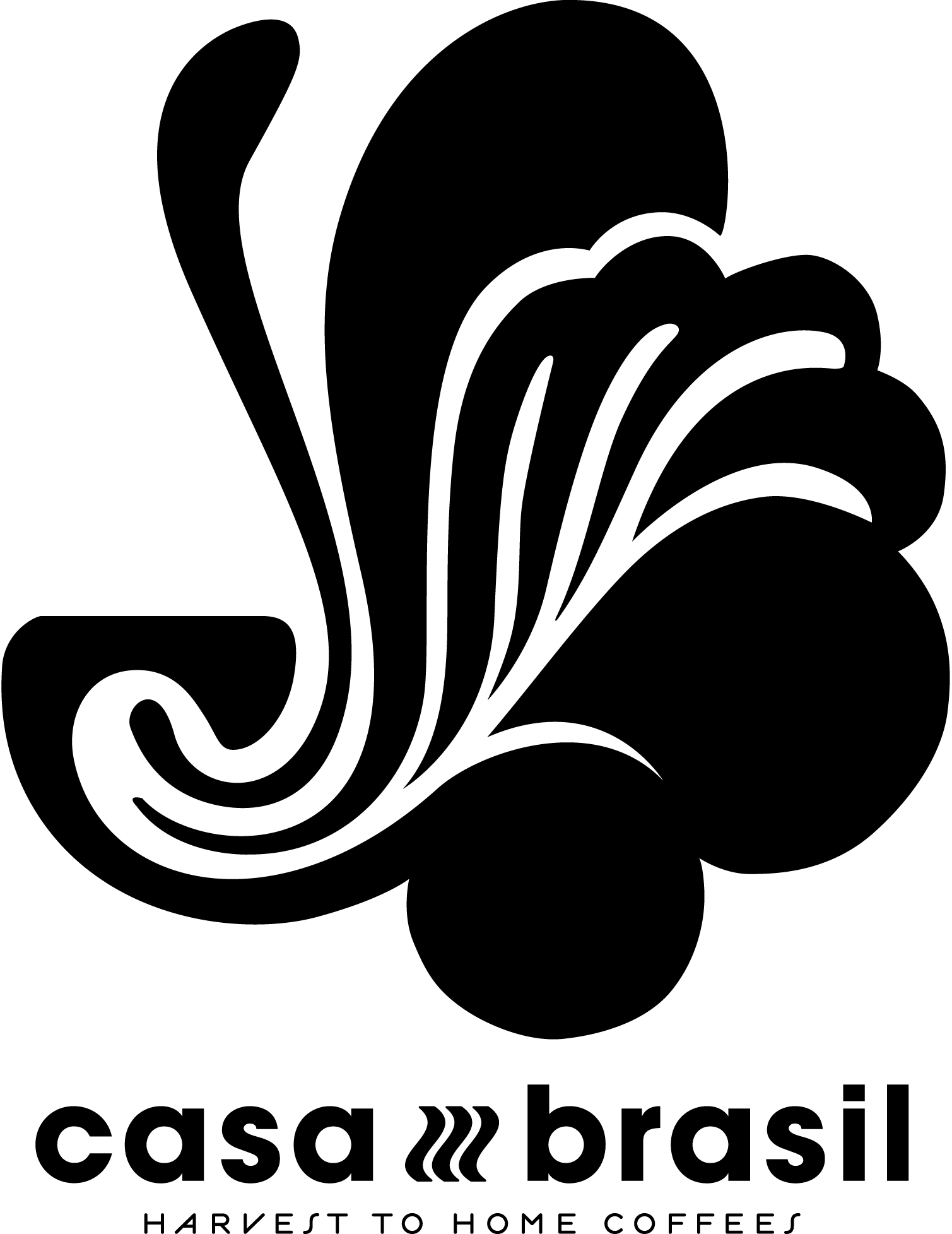 Casabrasil Swoosh Black - Casa Brasil Coffee (1509x1955), Png Download