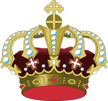 Crown King Royal Royalty Emperor Queen Rul - Corona Rey Y Reina Png (364x340), Png Download