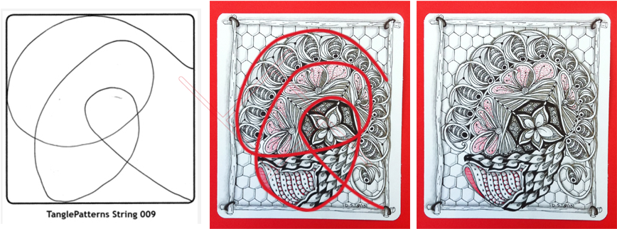 Zentangle Along The Strings - Sketch (900x400), Png Download