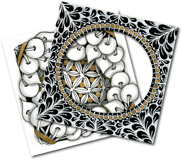 Twelve Days Of Zentangle - Circle (640x561), Png Download
