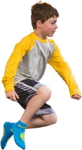Boy Jumping Cutout Sm - Boy (312x500), Png Download