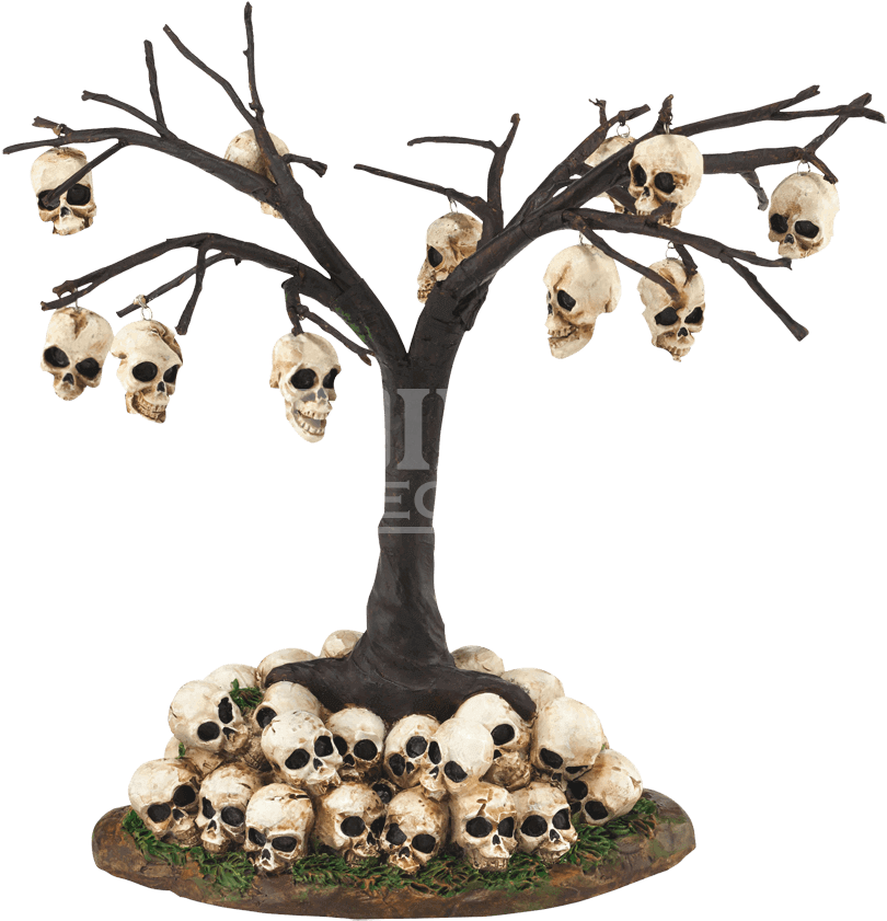 Halloween Village Accessories By Department - Dept 56 Halloween Village 4054270 Skull Tree, Black (850x850), Png Download