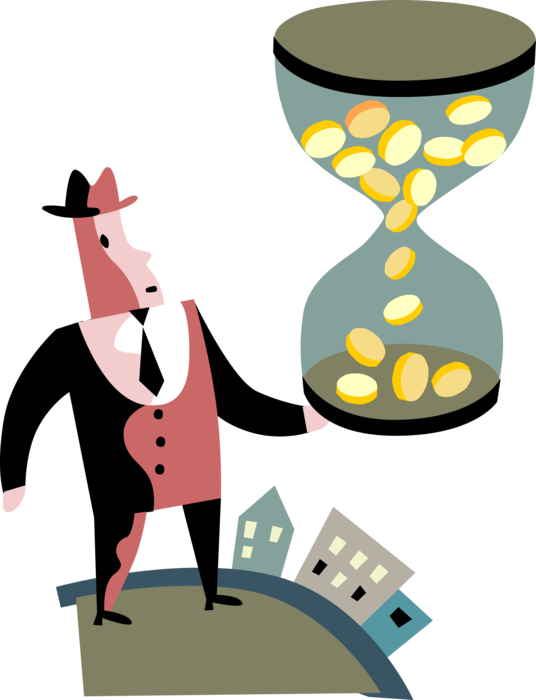 Vector Illustration Of Businessman Faces Reality That - Cartoon (536x700), Png Download