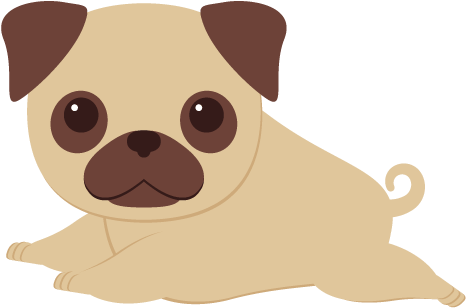 Creating The Laying Pose - Logo Cho Pug (850x398), Png Download