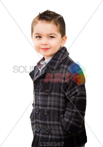 Stock Photo Of Cute Smiling Brunet Caucasian Littel - Coat (340x482), Png Download