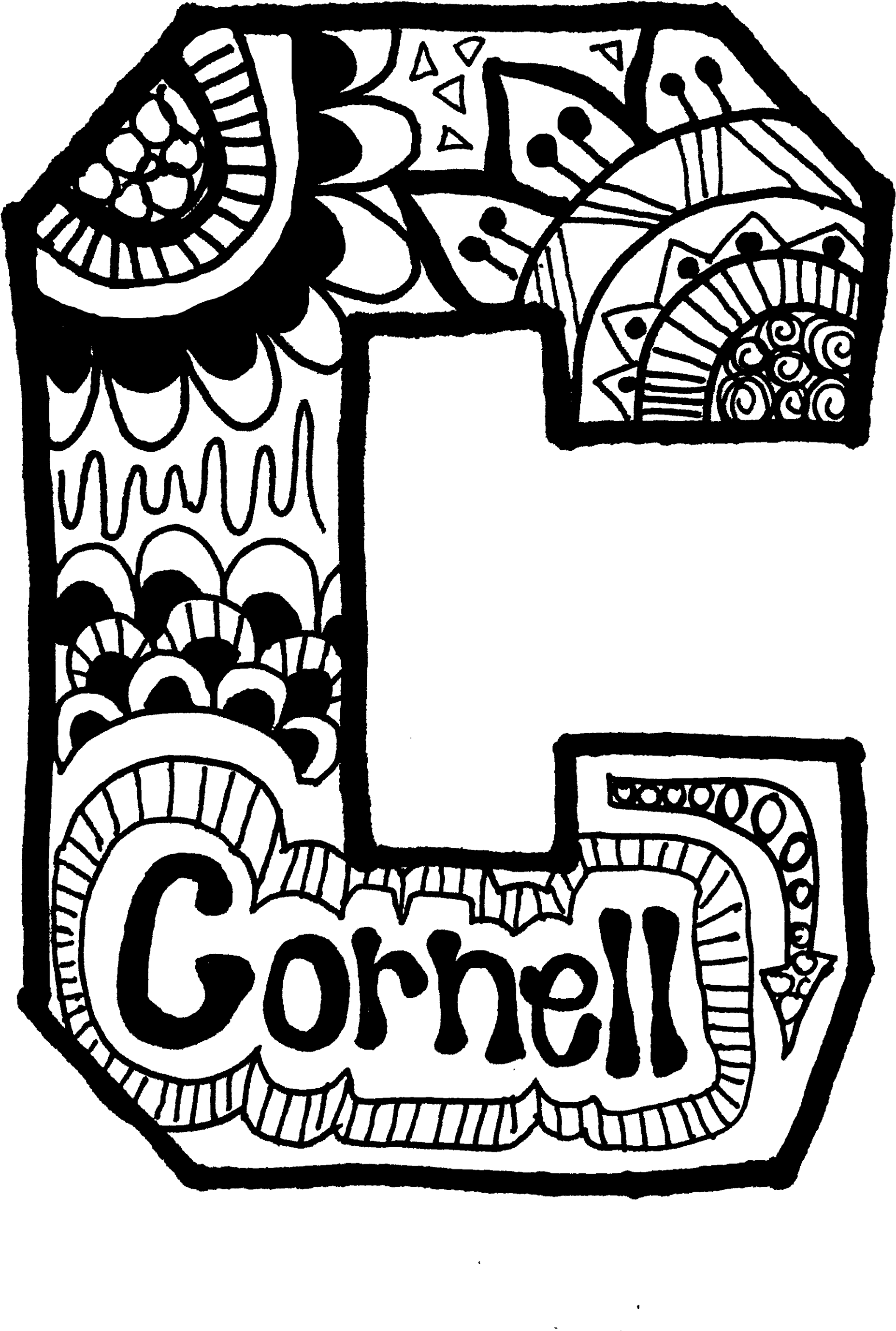 Cornell Zentangle - Illustration (2602x3469), Png Download