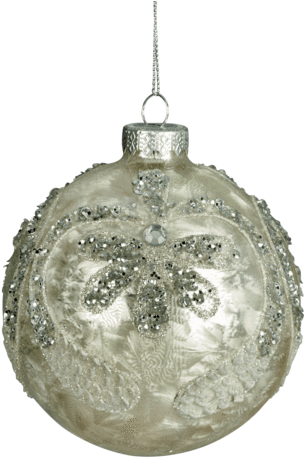 Christmas Tree Decoration Winter Light Beaded Bauble - Christmas Tree (336x480), Png Download