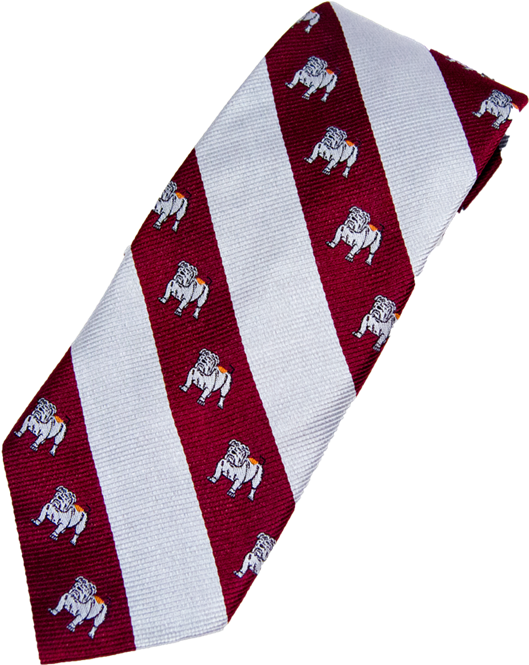 Varsity Colours Bulldogs All Over Diagonal Striped - Necktie (800x800), Png Download