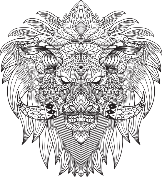 Zentangle Boar - Illustration (551x600), Png Download