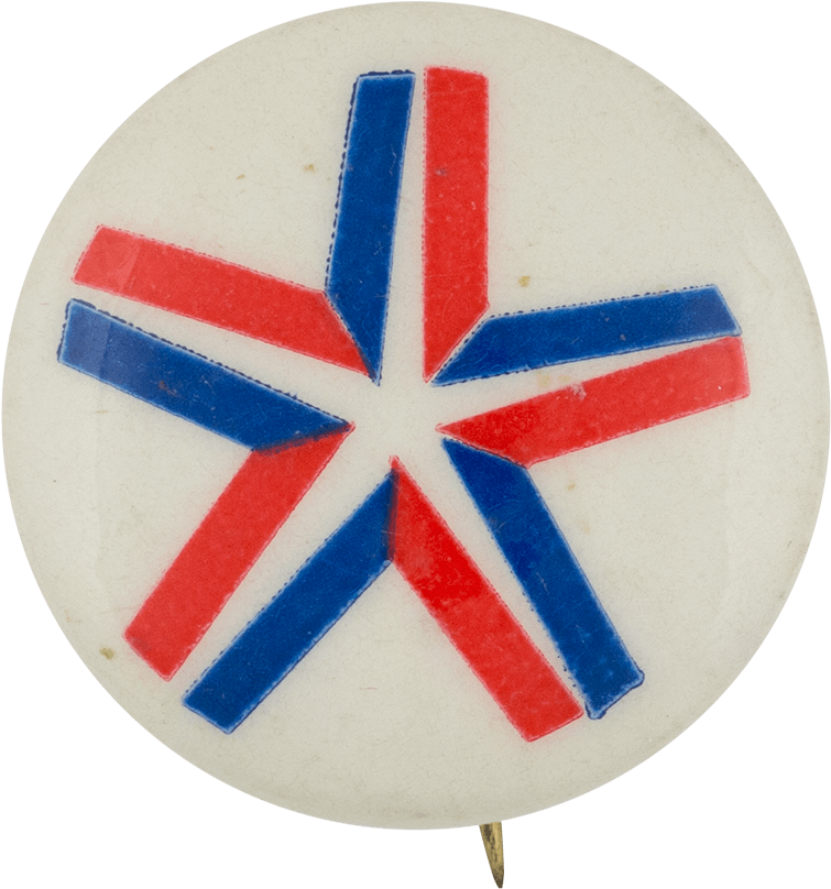 Red White And Blue Star Art Button Museum - Blue Star Contemporary (1000x950), Png Download