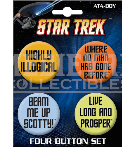 Star Trek Legendary Quotes Button Set - Star Trek (500x500), Png Download