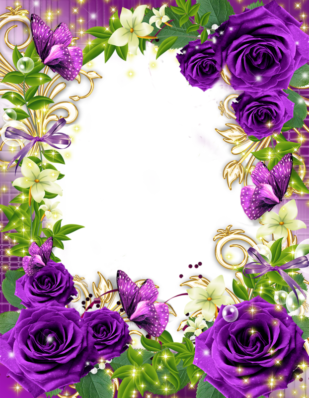 Gallery - Recent Updates - Purple Flower Photo Frame (622x800), Png Download