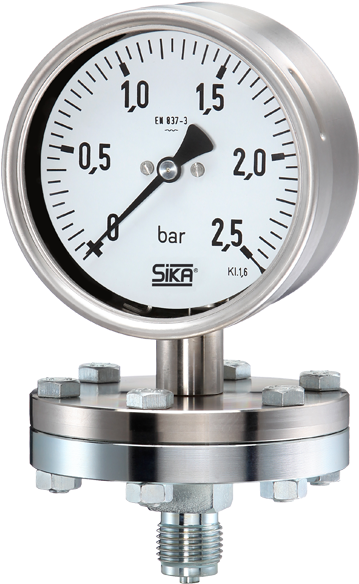 Mpe Diaphragm Pressure Gauge - Horiziontal Pressure Gauge, Ø 80 To Ø 100, Class 2,5 (600x600), Png Download