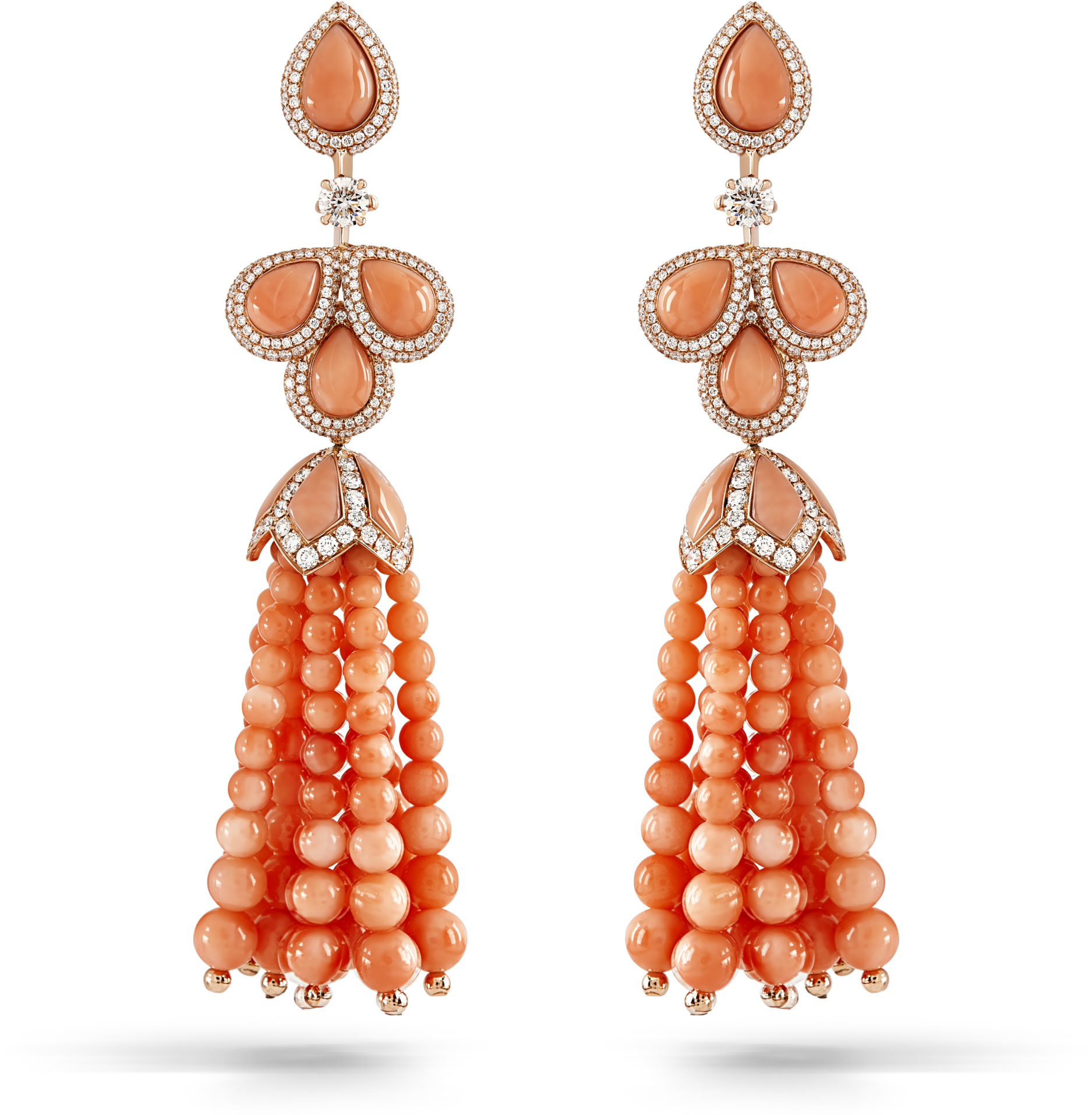 Tassel Tassel Earrings With Pink Beads Add To Wishlist - Earring (2930x2930), Png Download