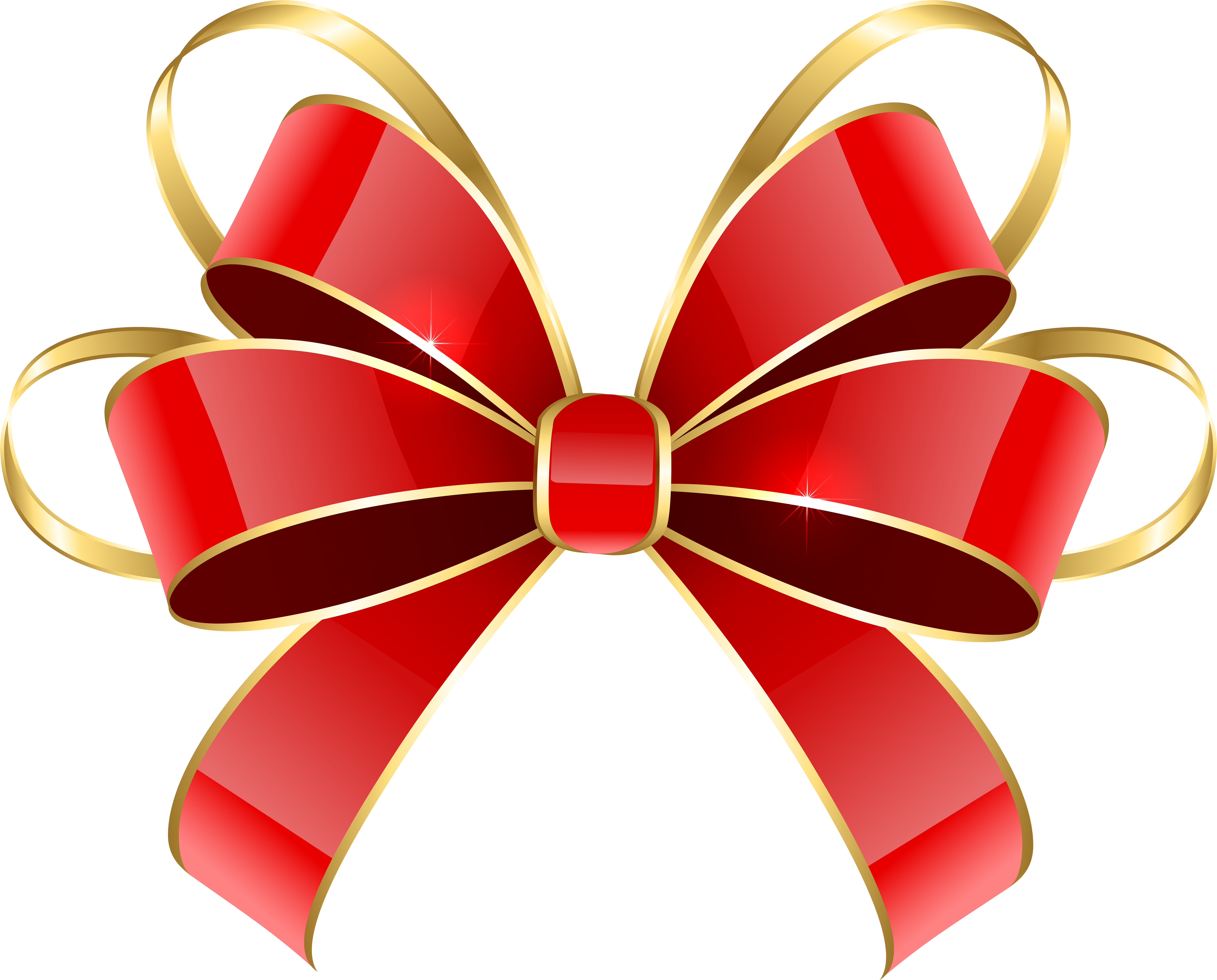 Gold Ribbon Bow Png (8000x6440), Png Download