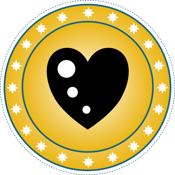How To Set Use Yellow Decorative Heart Icon Png - Nucléaire Logo (594x595), Png Download