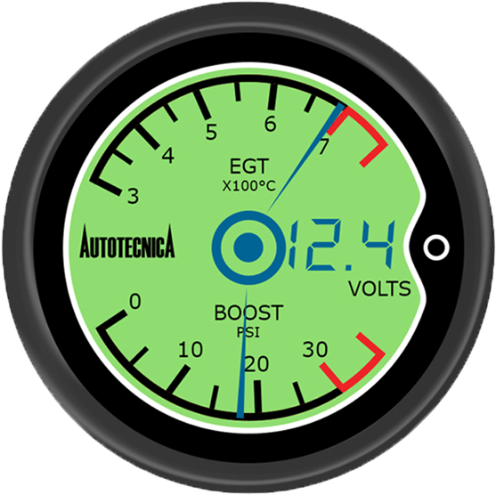 3 In 1 Lcd Gauges - Oil Pressure And Volt Gauge (800x600), Png Download
