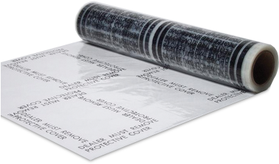 Roll Protective Carpet Plastic Pre Printed "dealer - Car Carpet Plastic Cover (400x300), Png Download