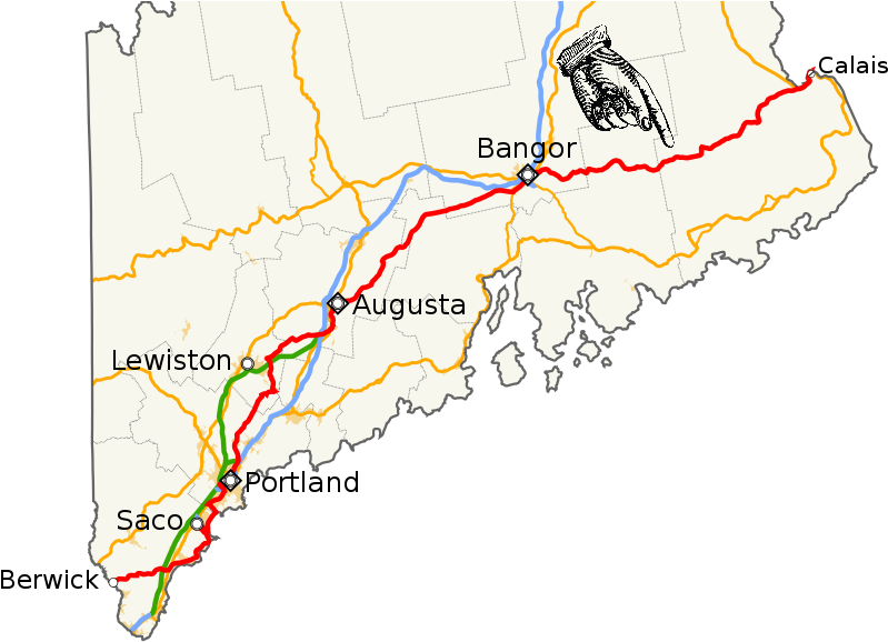 However, The Local Legend Is That It's Called The Airline - Maine (1024x602), Png Download