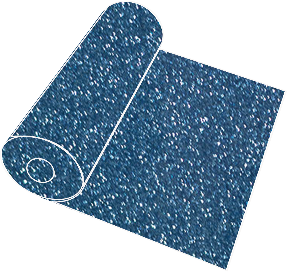 20" True Blue Glitter Roll - Leather (951x903), Png Download