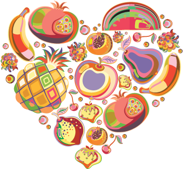 Fruit Pop Heart Decorative Sticker - Granada Phone Case - Samsung Galaxy S5 (374x360), Png Download