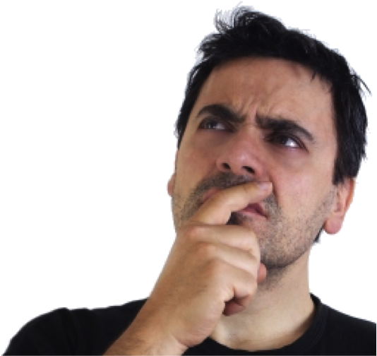What Have They Been Up Too - Man In Deep Thought (834x557), Png Download