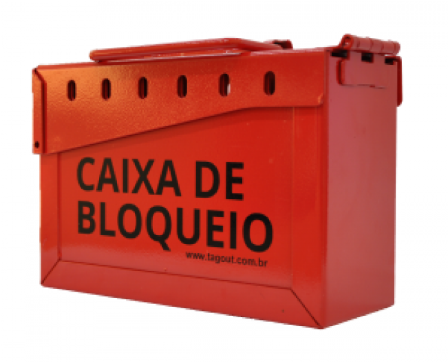 Caixa De Travamento Em Grupo Tagout Para 13 Cadeados - Caixa De Bloqueio Vermelho (650x650), Png Download