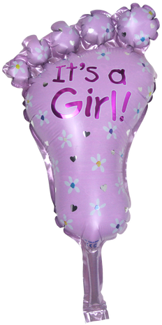 12 Inch Baby Girl Footprint Newborn Celebration Balloon - Infant (500x500), Png Download