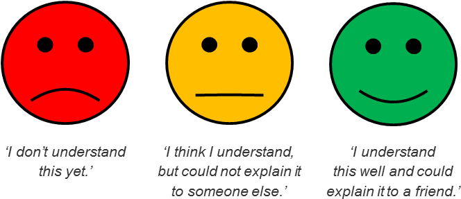 Another Way Of Doing This With Several Topics Or Concepts - Self Assessment Faces (915x311), Png Download