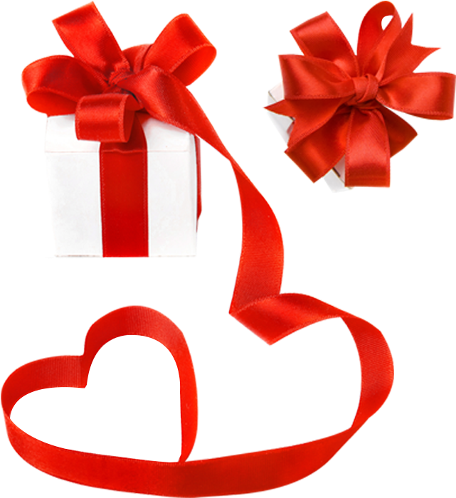 Gift Ribbon Valentine's Day Decorative Box - Gift (641x700), Png Download