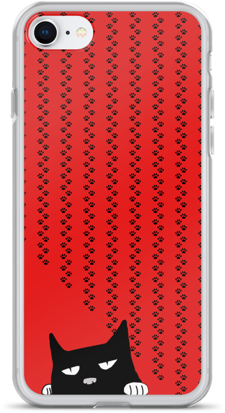 Evil Cat Pawprints Red Iphone 7/8 Case - Iphone (1000x1000), Png Download