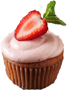 Transparent Strawberry Cup Cake (450x450), Png Download