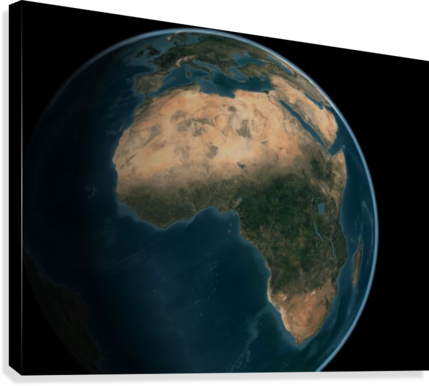 Full Earth From Space Above The African Continent - Story Of Life & The Environment (429x386), Png Download