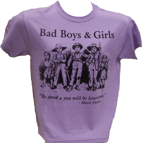 Children's Bad Boys & Girls - Bad Text On T Shirts (480x500), Png Download