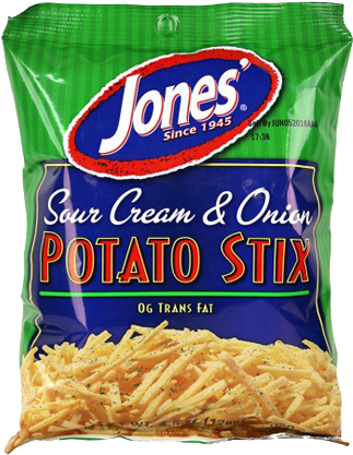 Sour Cream & Onion Potato Stix - Jones' Wavy Sour Cream & Onion Potato Chips (500x500), Png Download