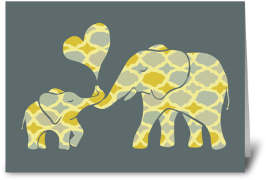 Sweet Elephant Hugs Greeting Card - Society6 Elephant Hugs Rug - 2' X 3' (424x349), Png Download