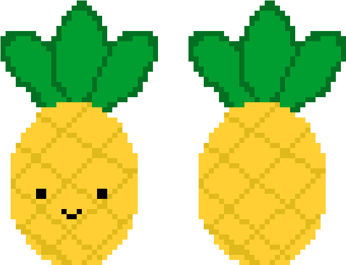 Pineapple - Pixel Art Pineapple (790x600), Png Download