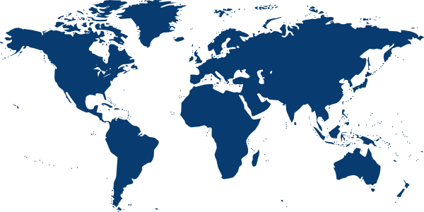 Simple World Map Large (600x300), Png Download