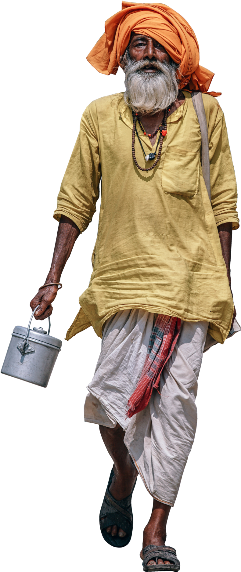 Indian Old Man Walking Png (937x1920), Png Download