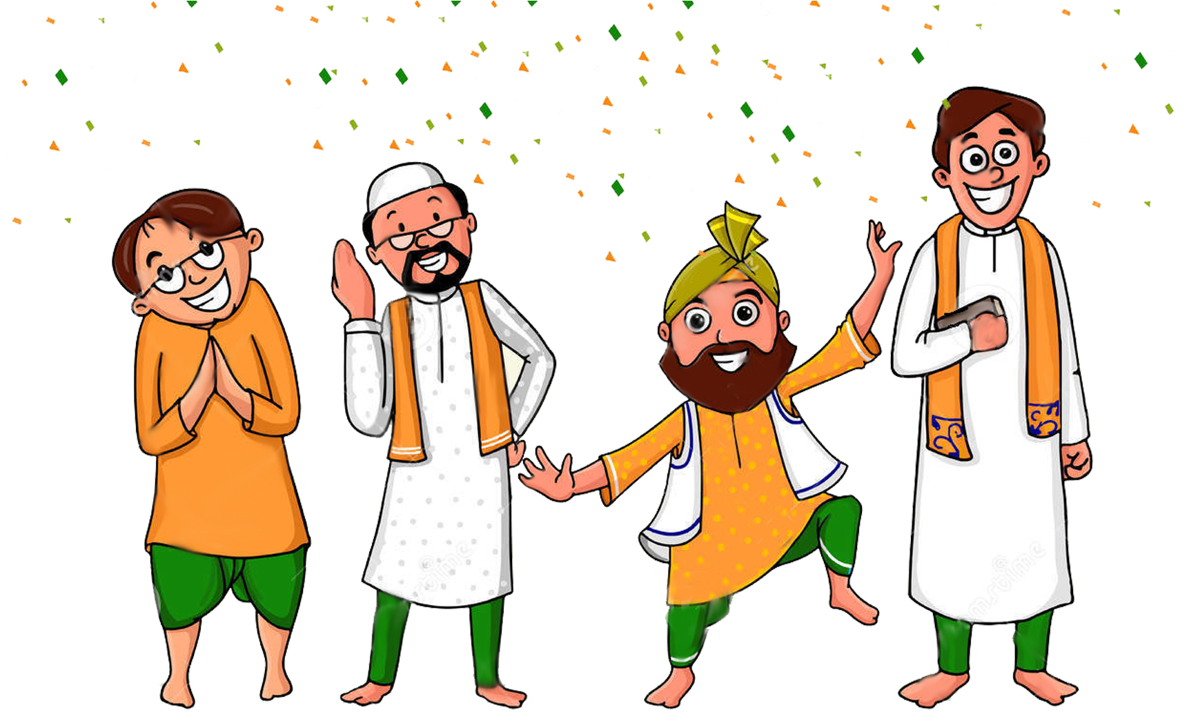 Independence Day India Muslim (1800x1052), Png Download