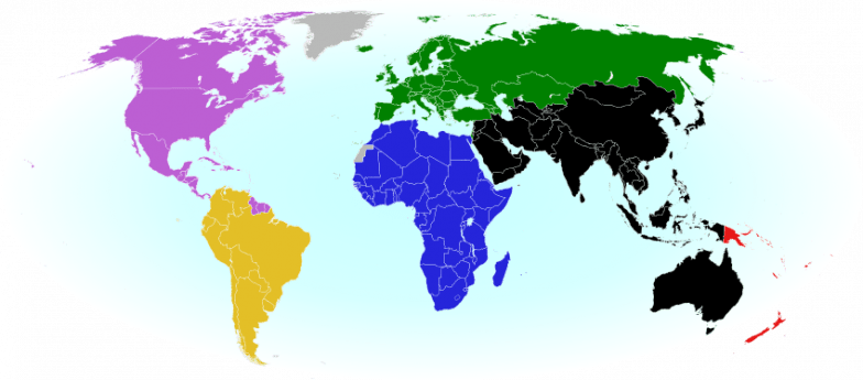 The Six Continental Confederations Of National Football - Diplomatic Missions Of Germany (784x345), Png Download